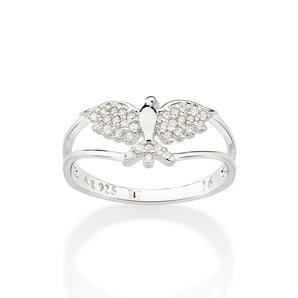 SILVER HOLY SPIRIT DOVE RING