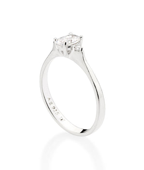 SILVER DAINTY ENGAGEMENT RING