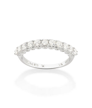 SILVER STUDDED WEDDING BAND