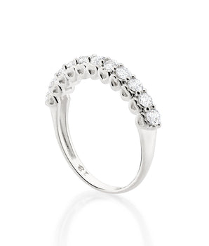 SILVER STUDDED WEDDING BAND