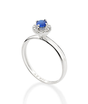 SILVER SOMETHING BLUE ENGAGEMENT RING