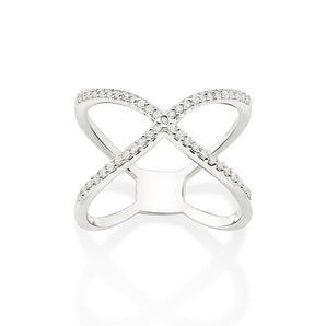 SILVER  X RING
