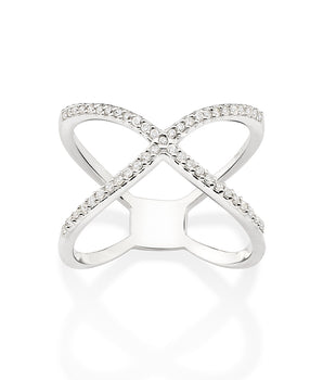 SILVER  X RING