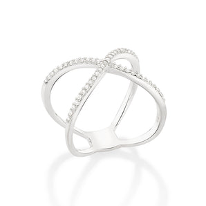 SILVER  X RING