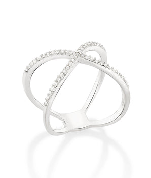 SILVER  X RING