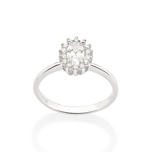 SILVER WEDDING DAY ENGAGEMENT RING