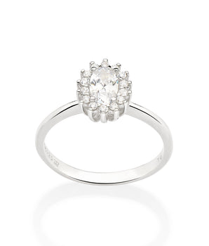 SILVER WEDDING DAY ENGAGEMENT RING