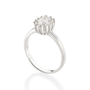 SILVER WEDDING DAY ENGAGEMENT RING