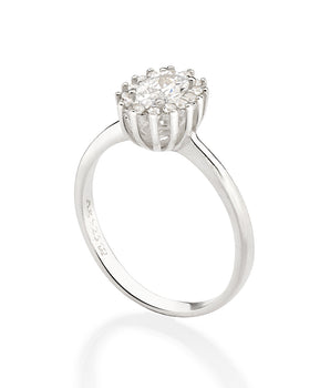SILVER WEDDING DAY ENGAGEMENT RING