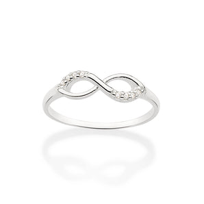 SILVER INFINITY SKINNY RING