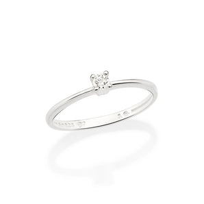 SILVER SIMPLE ENGAGEMENT RING
