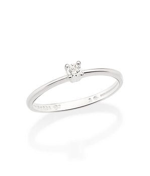 SILVER SIMPLE ENGAGEMENT RING