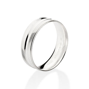 SILVER 925 LINED WEDDING BAND