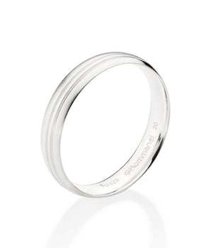 SILVER DOUBLE WEDDING BAND