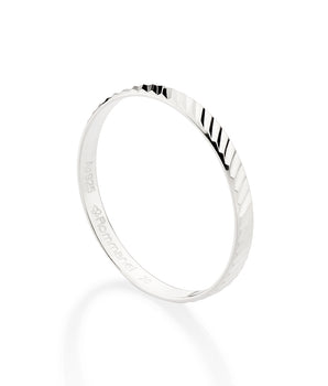 SILVER DIAGONAL TEXTURE WEDDING BAND