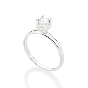 SILVER EVERYDAY ENGAGEMENT RING