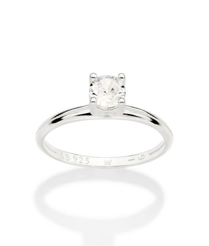 SILVER EVERYDAY ENGAGEMENT RING