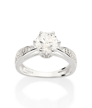 SILVER 925 DANSEUR ENGAGEMENT RING