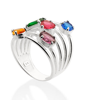 SILVER 925 BALLET MAXI RING