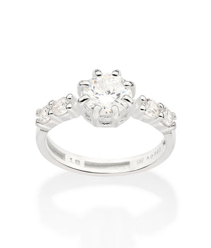 SILVER 925 CHRISTMAS TIME SOLITAIRE RING