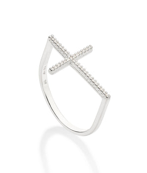 SILVER 925 CROSS RING