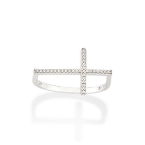 SILVER 925 CROSS RING