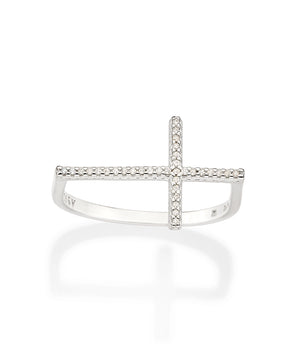 SILVER 925 CROSS RING