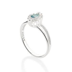 SILVER 925 SOMETHING BLUE RING