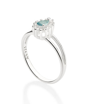SILVER 925 SOMETHING BLUE RING