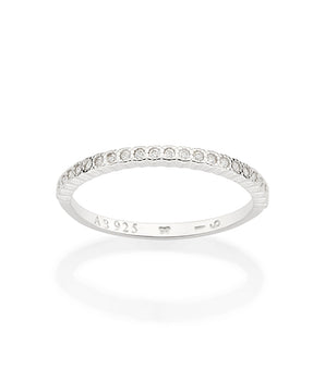 SILVER STUDDED CHAIN RING