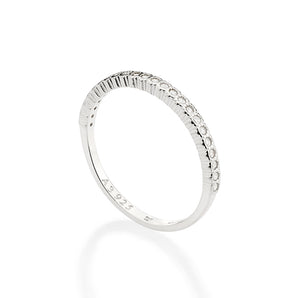 SILVER STUDDED CHAIN RING