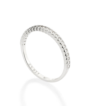 SILVER STUDDED CHAIN RING