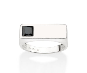 SILVER 925 MEN'S SQUARE RING