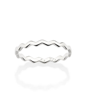 SILVER 925 ZIGZAG RING