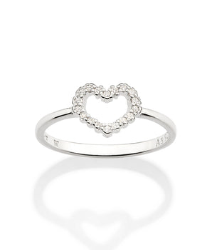 SILVER RING WITH ZIRCONIA