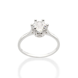 SILVER RING WITH ZIRCONIA