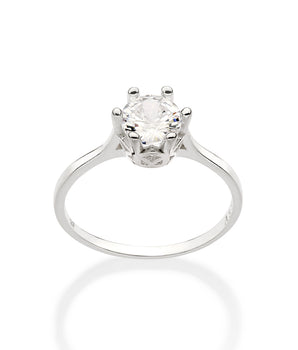 SILVER RING WITH ZIRCONIA