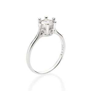 SILVER RING WITH ZIRCONIA