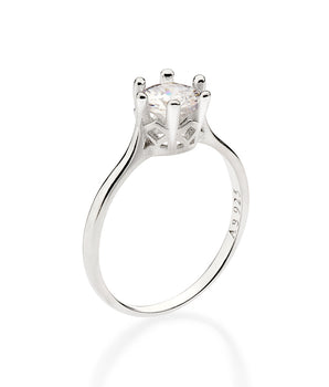 SILVER RING WITH ZIRCONIA
