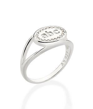 SILVER 925 ABC RING