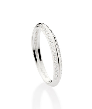 SILVER 925 STUDDED WEDDING RING