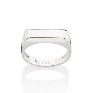 SILVER 925 MEN'S RECTANGULAR RING