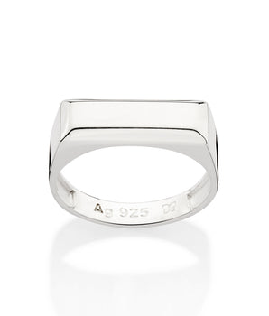 SILVER 925 MEN'S RECTANGULAR RING
