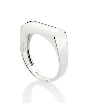 SILVER 925 MEN'S RECTANGULAR RING