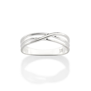 SILVER 925 TRIPLE BAND RING