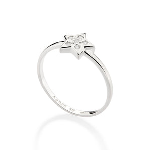 SILVER 925 STAR SKINNY RING