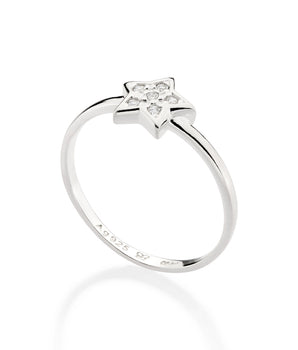 SILVER 925 STAR SKINNY RING