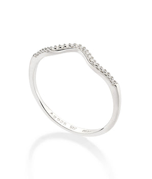 SILVER 925 WAVE SKINNY RING