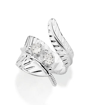 SILVER 925 LEAF RING