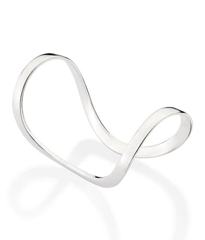 SILVER 925 WAVED SKINNY RING
